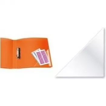 Bolsillos triangulares autoadhesivos HERMA 1413, 170 x 170 mm, PP transparente, 100 uds.