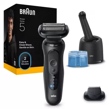 Afeitadora eléctrica BRAUN SHAVER 52‑N7200cc negra — Afeitadora de láminas, recargable, afeitado en húmedo y en seco