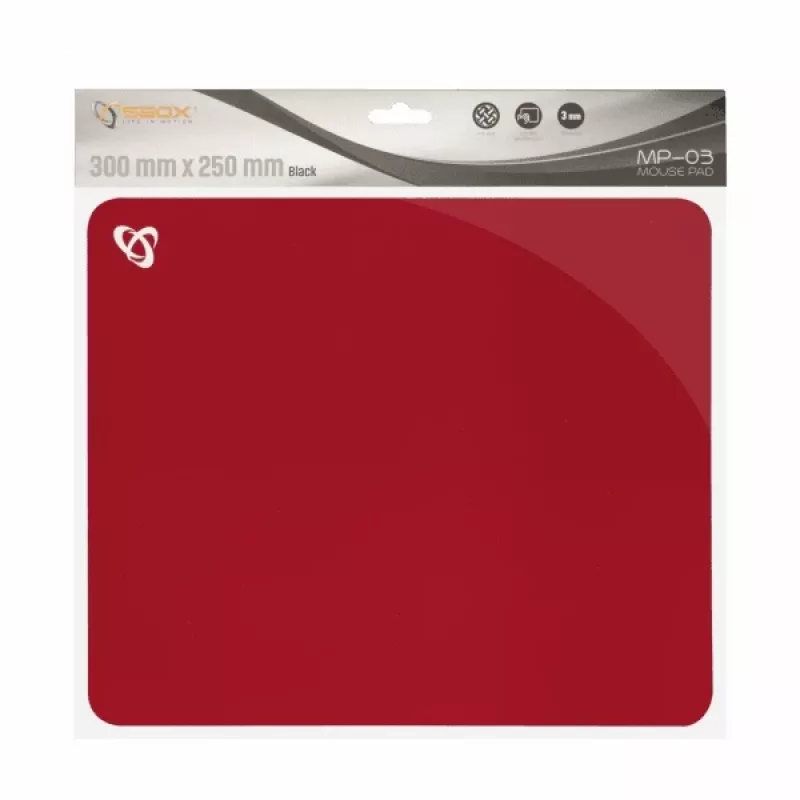 Alfombrilla de ratón con gel Sbox MP-03R roja