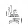 Silla de oficina giratoria mark adler Junior 4.6 gris — silla de trabajo ergonómica compacta