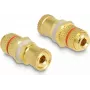 Adaptador de audio DeLOCK conector hembra a conector hembra anillo rojo 2 x conector hembra oro