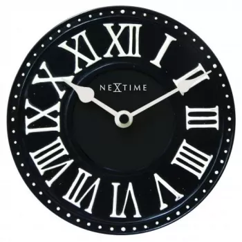 Reloj NeXtime 5187zw London Table, Ø16 cm, pared, negro/blanco