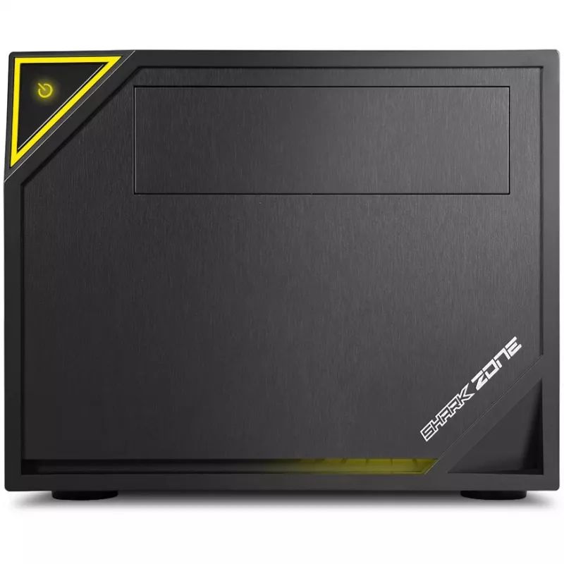 Caja de PC Sharkoon SHARK ZONE C10 Mini-ITX negra, amarilla