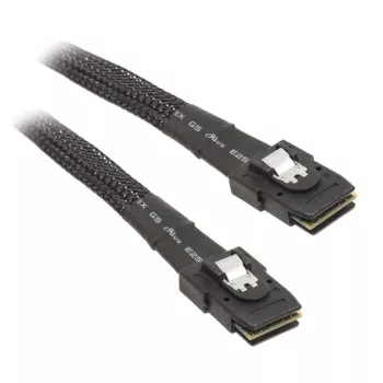 SilverStone CPS02 - cable SATA / SAS - con sidebands - SAS 12Gbit/s - 4 carriles - 4 x Mini SAS (SFF-8087) (W) a 4 x Mini SAS (SFF-8087) (W) - 50cm - S