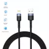 Cable de datos USB a Lightning Tellur 1,2 m nailon trenzado negro