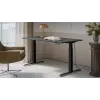 Escritorio cama meble MOON LONG con regulación eléctrica de altura 150x80 cm, tablero rectangular de aglomerado, 72–120 cm de altura, negro/antracita