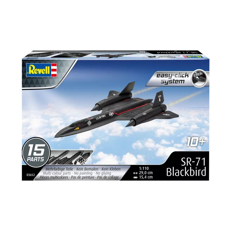 Revell escala 1/110 Lockheed SR-71 Blackbird Easy Click maqueta