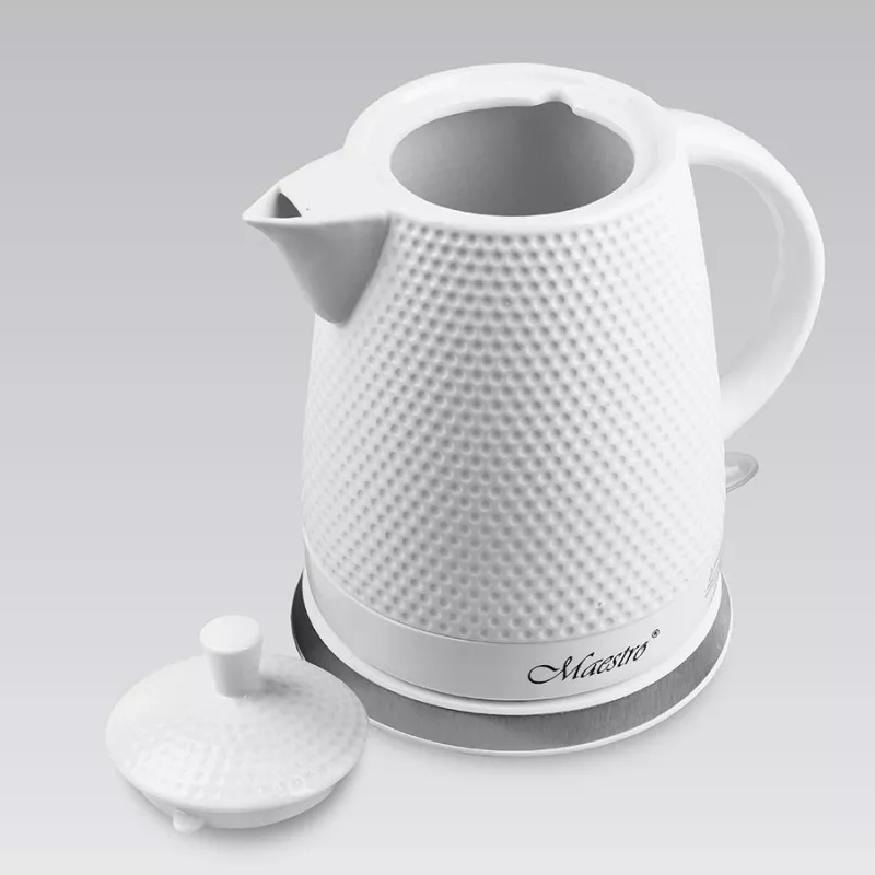 Maestro MR-069-WHITE Hervidor eléctrico de cerámica, 1,5 L, 1500 W, blanco