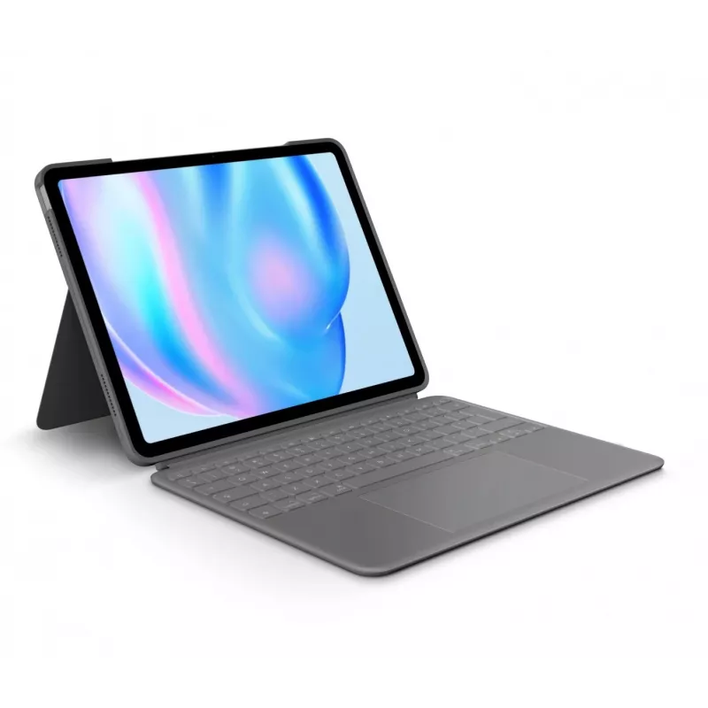 Teclado Logitech Combo Touch QWERTY US International gris con trackpad