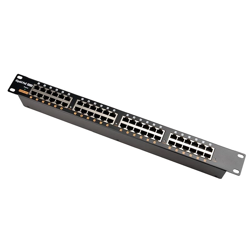 Inyector PoE Gigabit Extralink 24 puertos 24x 1000Mb/s RJ45, para rack
