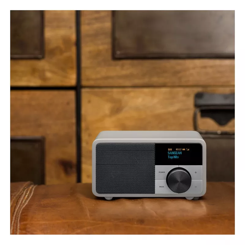 Radio de sobremesa Sangean DDR-7 Glacier Silver con sintonizador digital y Bluetooth