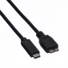 ROLINE - cable USB - USB Type-C (M) a Micro-USB Type-B (M) - 50 cm - negro (11.02.9005)