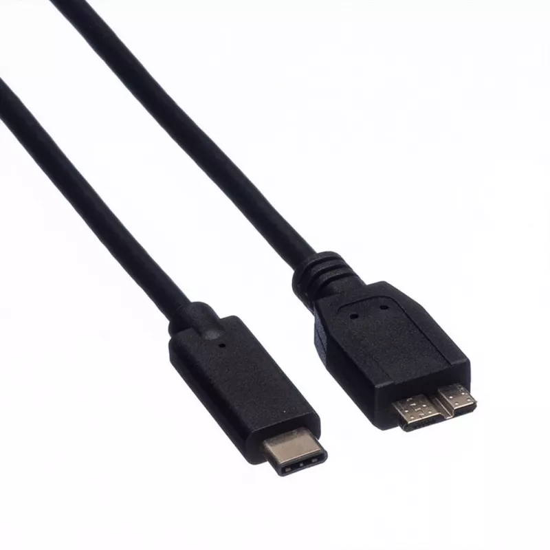ROLINE - cable USB - USB Type-C (M) a Micro-USB Type-B (M) - 50 cm - negro (11.02.9005)