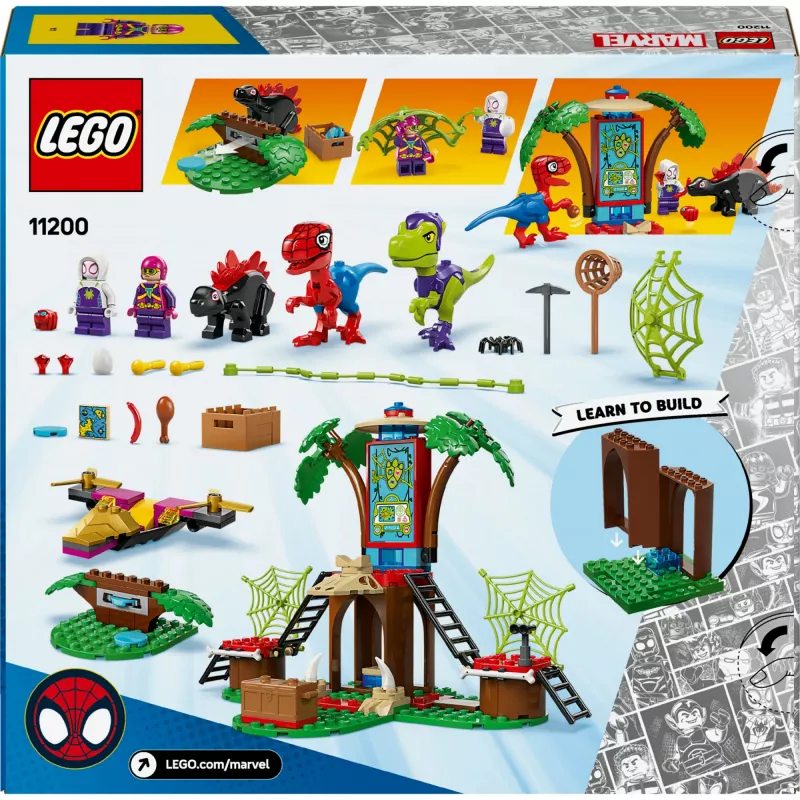 LEGO MARVEL 11200 Spidey y la batalla de Gobby con raptor en el cuartel general de la casa del árbol