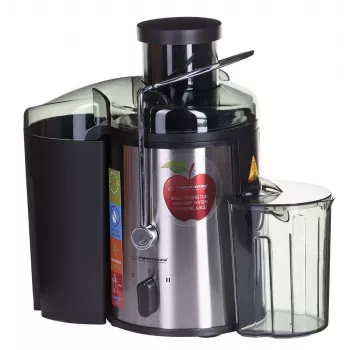 Exprimidor ESPERANZA EKJ002 — 500 W, recipiente de zumo de 0,45 L, recipiente de pulpa de 1,5 L, acero inoxidable/negro