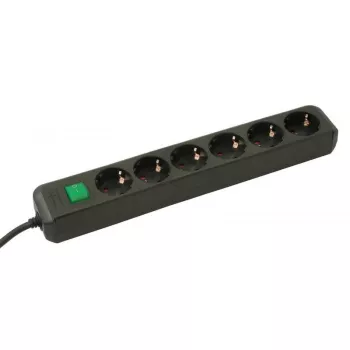 brennenstuhl Eco-Line - Alargador - Tomas de salida: 6 - 1.5 m - Negro
