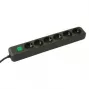 brennenstuhl Eco-Line - Alargador - Tomas de salida: 6 - 1.5 m - Negro
