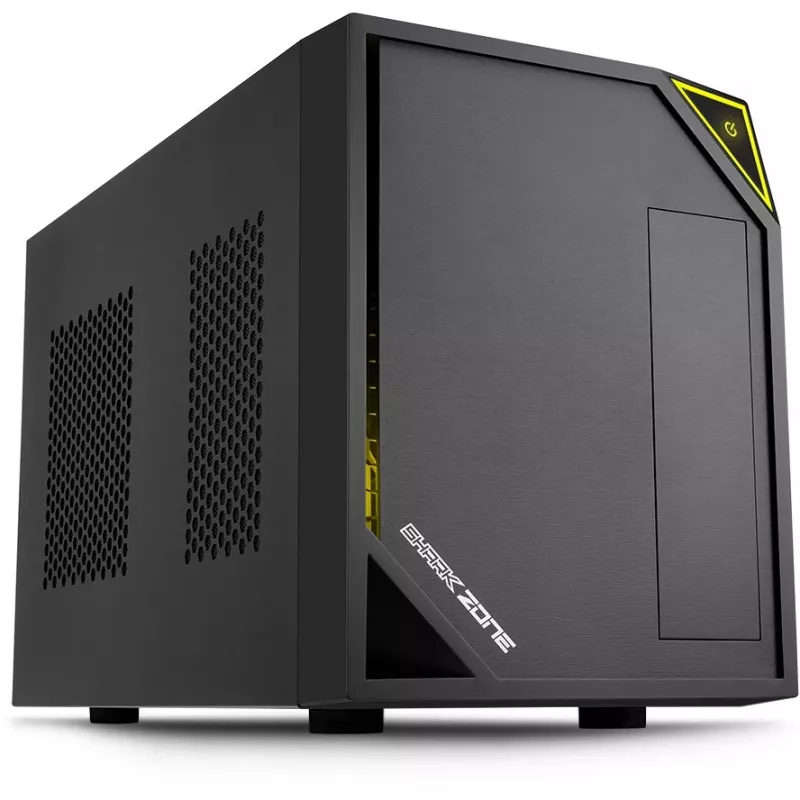 Caja de PC Sharkoon SHARK ZONE C10 Mini-ITX negra, amarilla