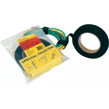 Cinta de embalaje 3M FE510090304 (negra), rango de temperatura -10°C a 80°C, 10 m × 20 mm