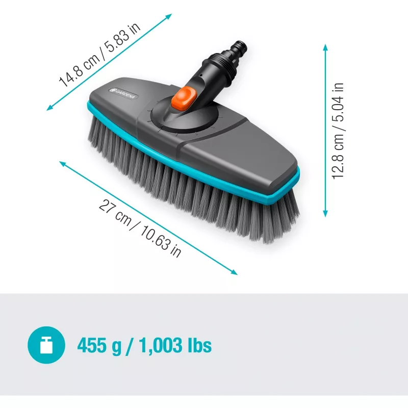 Gardena Cleansystem cepillo con mango soft, 18810-20