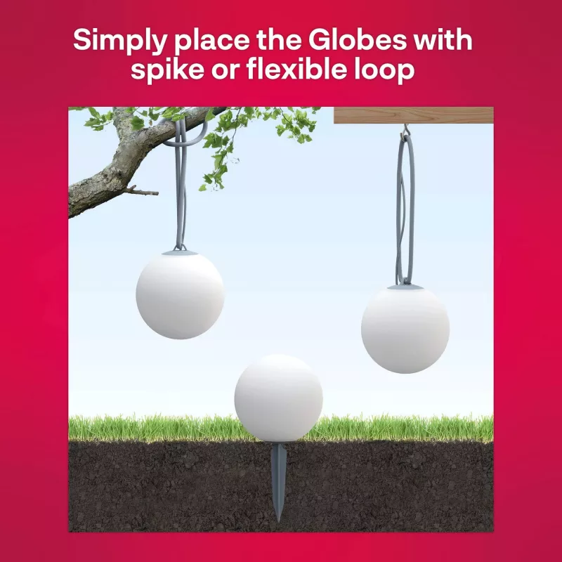 Outdoor Smart Globe Light Colour pack de 3, luz LED reemplaza 33 vatios