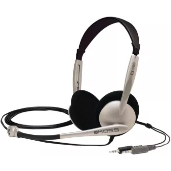 Auriculares Koss CS100 con cable on-ear con micrófono, negro/dorado