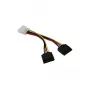 Synergy21 Cable SATA de alimentación 4pin -> 2 x 15pin (recto) **