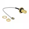 Cable coaxial DeLOCK 89926 0,1 m SMA MHF I LK negro gris