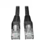 Cable Ethernet Gigabit Cat6 Snagless Molded (UTP) Eaton Tripp Lite Serie (RJ45 M/M), PoE, negro, 1,52 m - cable de parcheo - RJ-45 (M) a RJ-45 (M) - 1,52 m - UTP - CAT 6 - Moulded