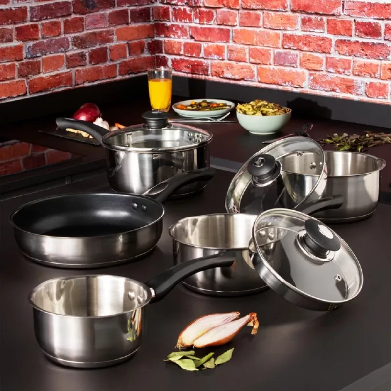 Juego de batería de cocina Russell Hobbs RH00543EU7 — 5 piezas, antiadherente, apto para lavavajillas