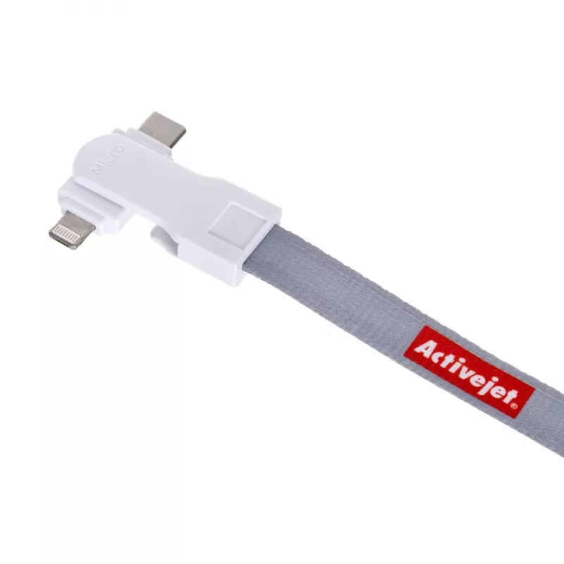 Lanyard Activejet con cargador 3 en 1 para móvil
