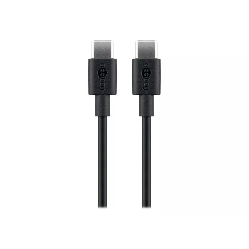 Wentronic goobay - Cable USB - USB-C (M) a USB-C (M) - USB 2.0 3 A - 0,5 m - negro (66316)