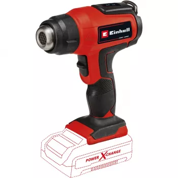 Pistola de aire caliente a batería Power X-Change TE-HA 18 Li-Solo, 18 voltios, soplador de aire caliente rojo/negro, sin batería ni cargador