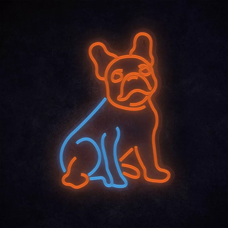 Neon Lights Dog MANTA SNL68MT letrero de neón decorativo bulldog francés