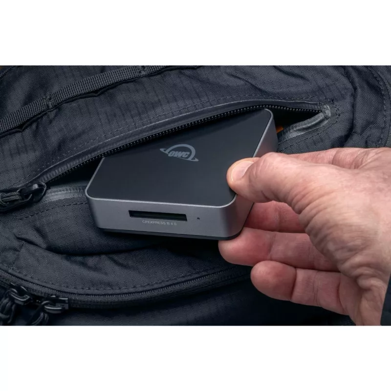 Lector de tarjetas OWC OWCTCCFXB4RDR – USB 3.2 Gen 2 Type-C, CFexpress/SD/SDXC, negro, 8256 Mbit/s