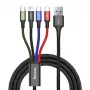 Cable USB Baseus Fast 4en1 2xUSB-C / Lightning / Micro 3.5A 1.2m (negro)