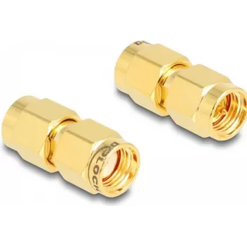Adaptador DeLOCK RP-SMA conector macho a SMA conector macho C6801 tipo de conector SMA diámetro 9 mm