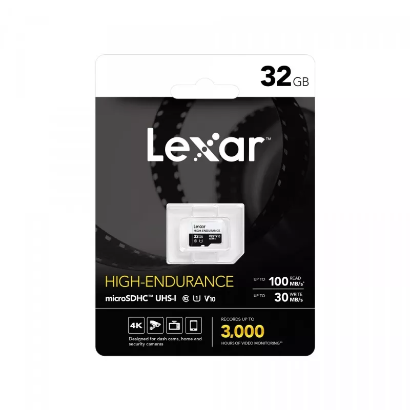 Tarjeta microSD High Endurance 32GB C10 A1 U1 V10 100/30MB/s