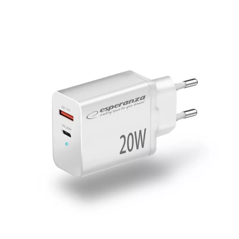 Cargador de pared Esperanza EZC105W 20W blanco