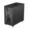 Armario rack LANBERG FF01-6222-12B 22U 600x1200 mm negro con puertas frontal y trasera de cristal