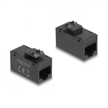 Módulo Keystone DeLOCK 90638 plano negro RJ-45