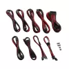Kit de cables de alimentación CableMod PRO Series ModMesh C-Series para Corsair RMi/RMx — cables enfundados negro/rojo