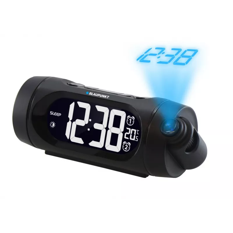 Radio despertador Blaupunkt CRP9BK, FM PLL, proyector, función de carga USB, temperatura interior (CRP9BK)