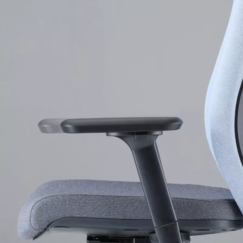 Silla de oficina ergonómica Up Up Athene negra, gris + tejido azul
