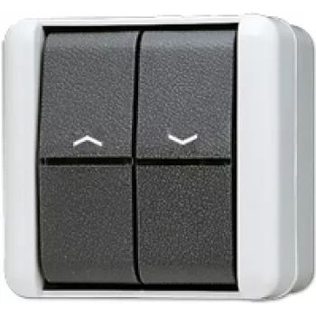 Interruptor ciego basculante JUNG 839VW WG800 IP44 pulsador 1 polo 839VW (839VW)