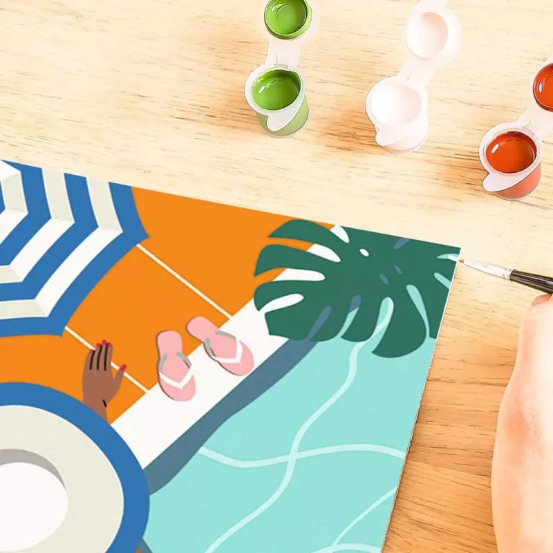 Set de pintar por números Ravensburger CreArt – Pool Time (set de pintura, modelo 25523)