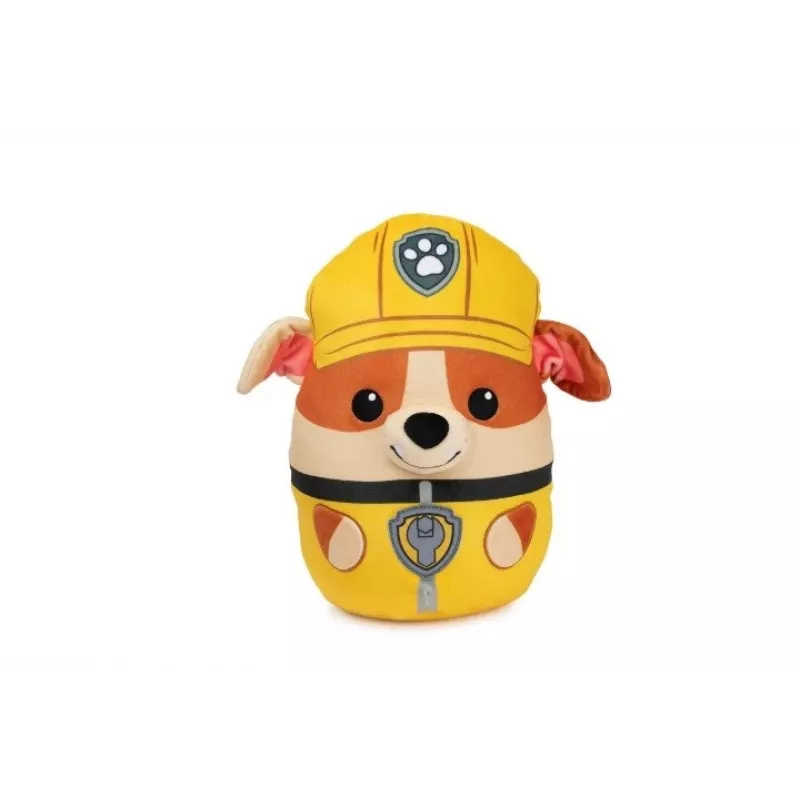 Peluche PAW Patrol Rubble Squish, juguete oficial de la popular serie de dibujos animados, peluche suave para niños a partir de 1 año, 30 cm