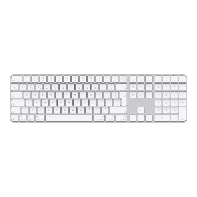 Apple Magic Keyboard con Touch ID y teclado numérico, UK English, blanco (MXK73B/A)