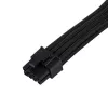 SilverStone PP07E - Cable de extensión de alimentación - PCIe Power de 8 pines (6+2) (M) a PCIe Power de 8 pines (H) - 30 cm - Negro (SST-PP07E-