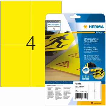 Etiquetas de impresora autoadhesivas HERMA Signs A4 105x148 mm